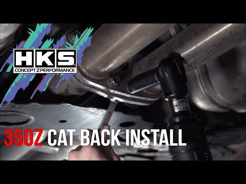 HKS Cat Back Install On Josh's 350Z