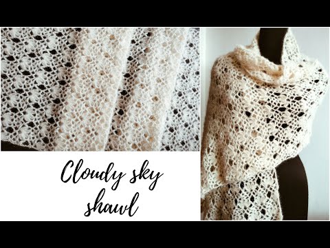 Easy crochet lace shawl | How to crochet a lace shawl for beginners