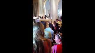 Part 2 Andrea Bocelli sings Panis Angelicus at Easter Mass at St. Patrick's Church, Miami Beach, Fl