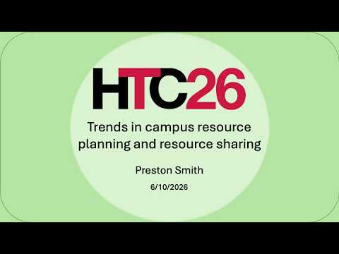 Trends in campus resource planning and resource sharing presentation thumbnail