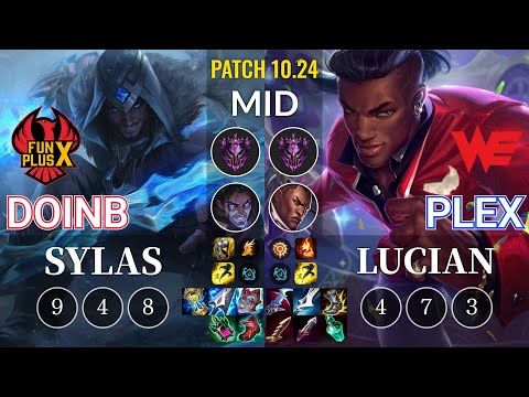 FPX Doinb Sylas vs WE Plex Lucian Mid - KR Patch 10.24