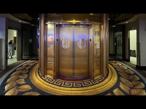 Epic Round Glass Westinghouse Elevator with ARMOR BUTTONS at Caesars Atlantic City, NJ