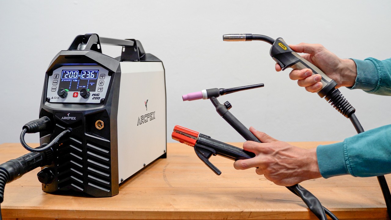 6-in-1 Synergic MIG Welder - ARCPEX MIG200 (Unboxing & Test) by Make & Test
