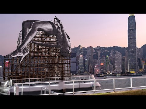 法國知名藝術家JR展出「GIANTS: Rising Up」公共藝術裝置@海港城