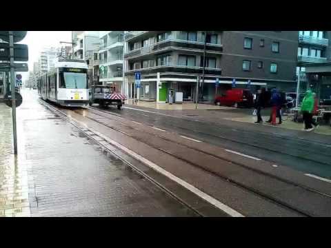 Coast Tram Lijn in Middelkerke Belgium