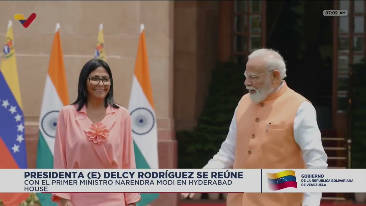 Delcy Rodríguez se reunió con Primer Ministro de la India, Narendra Modi