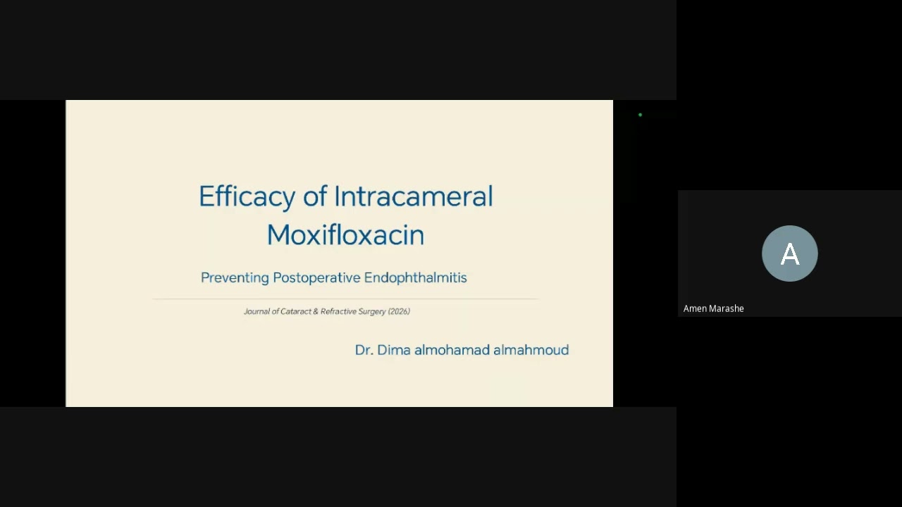 Intracameral Moxifloxacin for Endophthalmitis Prophylaxis — Journal Club (Arabic)