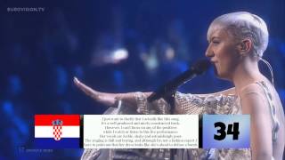 ESC 2016 (After Show) | My Top 42 (with Comments)