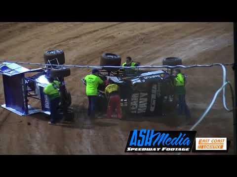 Sprintcars: Brad Ayers and Peter Lack Rollover - Archerfield Speedway