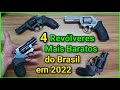 4 Revólver Mais Baratos do Brasil, qual Vale a Pena? 38 vs 357 Magnum - RT 65, 85s e 605 para Porte