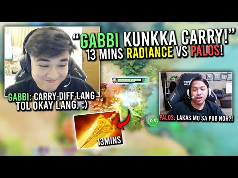 "LAKI TALAGA HERO POOL NI GABBI PAG CARRY!"🔥 - 13 MINS RADIANCE KUNKKA vs PALOS LVL30 MORPH!