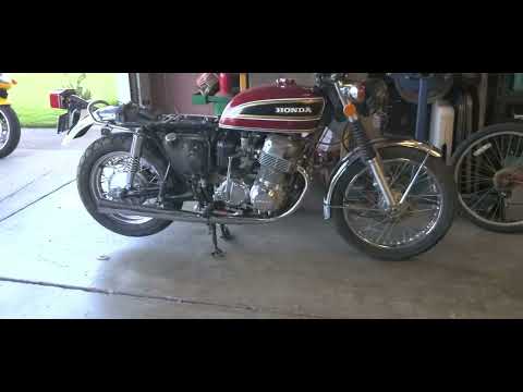 1976 Honda CB750K barn find start up 2.0. kick starting it