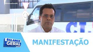 Cut realiza manifestação em frente ao Tribunal de Contas do Estado