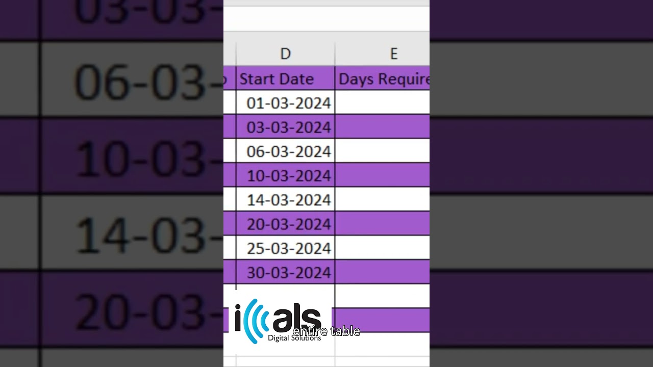 How to shade rows alternatively in Excel