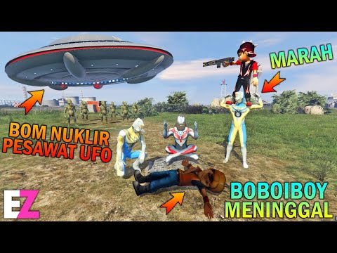 BOBOIBOY TERKENA BOM PESAWAT UFO, ULTRAMAN UPIN IPIN MARAH - GTA 5 BOCIL SULTAN