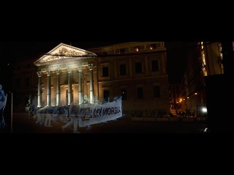 Still frame from Holograms for Freedom (No Somos Delito, 2015)