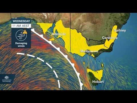 Cold front: southeastern Australia 10 July 2019 morning update