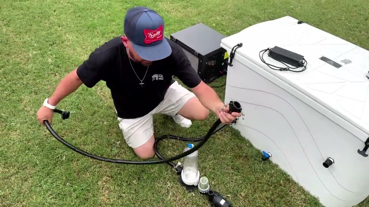 Tub, Chiller, and Filtration System Setup With Frozin 400 Cold Plunge Combo