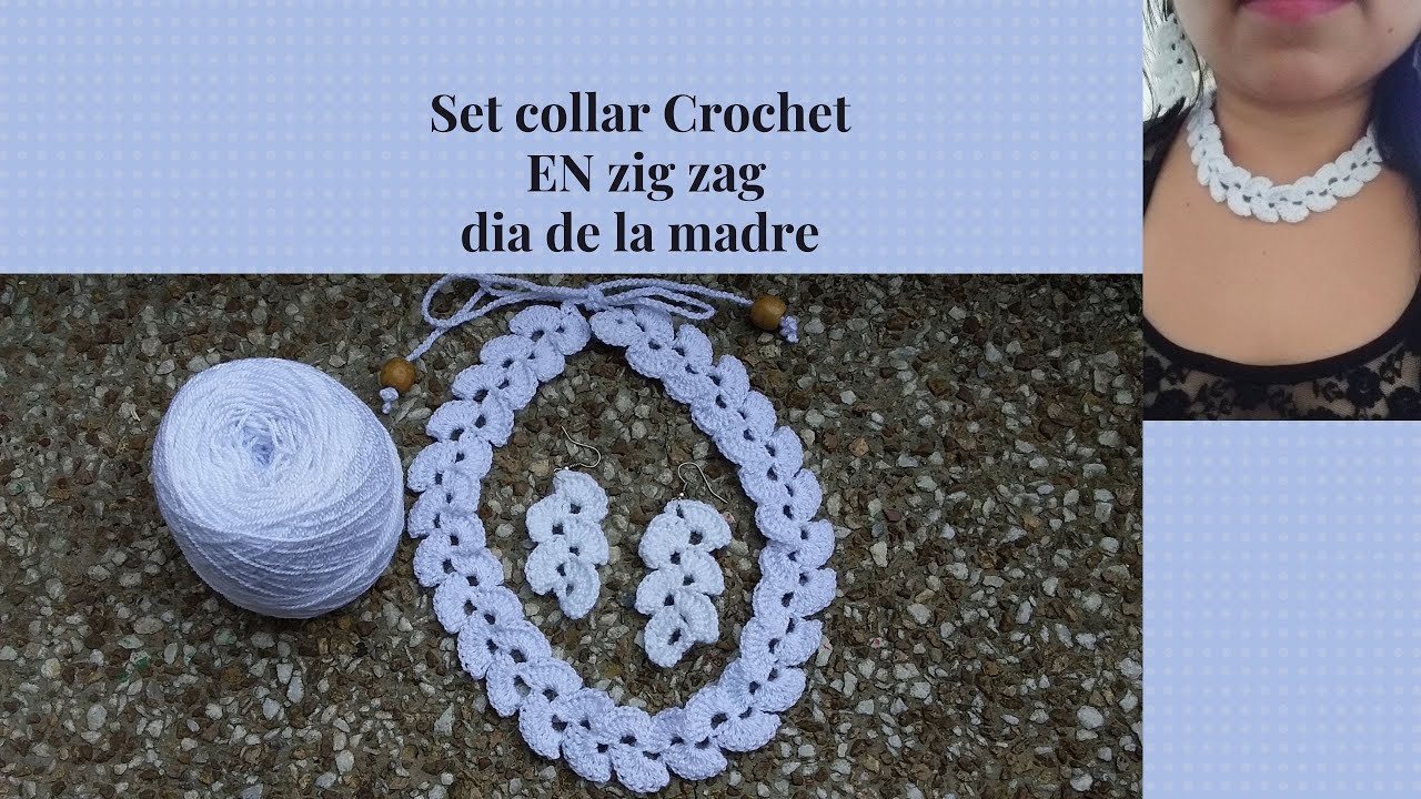 Haz Collar En Zig Zag a Crochet Regalo Dia De La Madre paso a paso