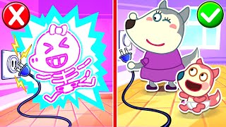 Be Careful With Electricity Song 😥⚡ | Educational Kids Songs | by Wolfoo Family