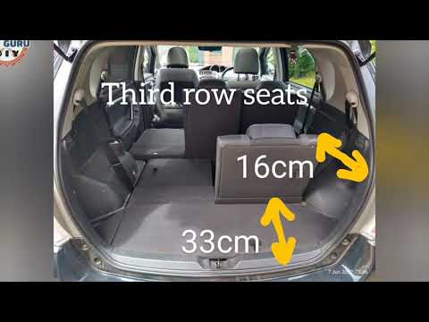 Toyota Corolla Verso / Toyota Verso Boot Dimensions in cm. @CarGuruDIY