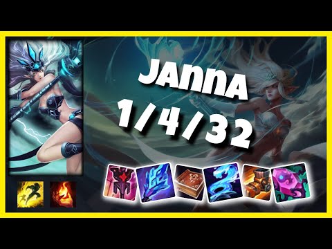 Janna Support 10.25 Challenger Gameplay Replay - S11 (1/4/32) - BR