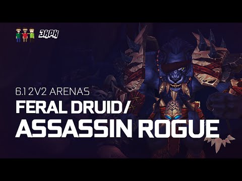 Feral Druid, Assassin Rogue - 2v2 6.1 Arenas