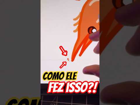 ELE DESENHOU UM CAMARÃO SUPER PEQUENO! #desenhando #arte #artworkout