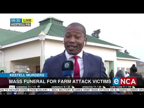 Mass funeral for 7 people killed on Kestell farm underway