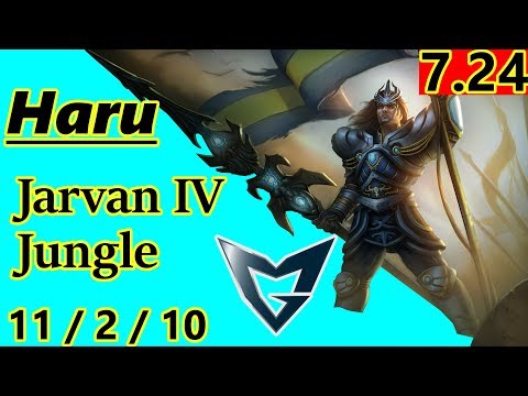 SSG Haru as Jarvan IV Jungle - S7 Patch 7.24 - Korean Challenger - Full Gameplay