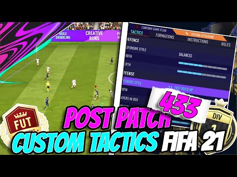 FIFA 21 *SUPER OVERPOWERED* 433 META BROKEN CUSTOM TACTICS/PLAYER INSTRUCTIONS POST PATCH!! | FUT 21