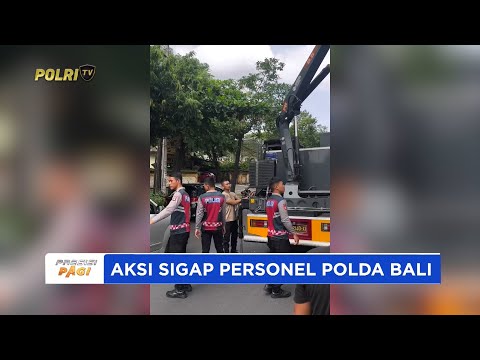 AKSI CEPAT &amp; SIGAP PERSONEL DITSAMAPTA POLDA BALI BANTU PICK UP YANG ALAMI PATAH AS RODA