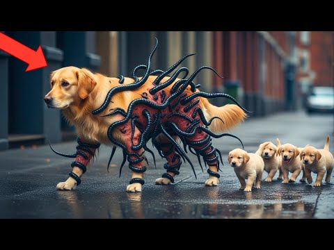 Brave Rescue Team Free Dog & Puppies from Snake-Like Parasites!