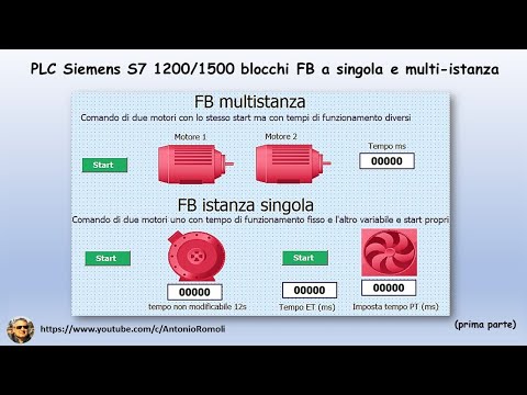 PLC Siemens S7 1200 blocchi funzionali FB a singola e multi-istanza (Video 24)