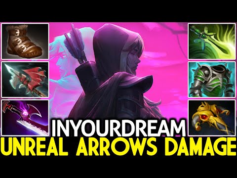 INYOURDREAM [Drow Ranger] Unreal Arrows Damage Full Physical Build Dota 2