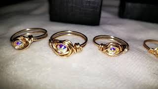 Handmade Swarovski Promise rings.