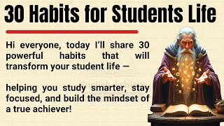 Top 30 Life-Changing Habits Every Student Must Build for Success 🔥 || Graded Reader ✅