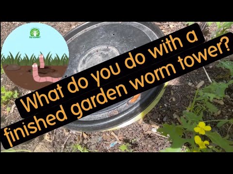 What do you do with a finished garden worm tower?