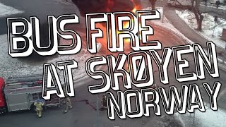preview picture of video 'Bussbrann på Skøyen | Bus fire at Skøyen'