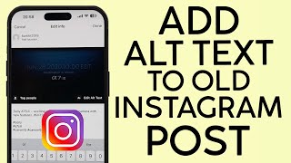 How to Add ALT Text to Existing Instagram Photo Post (2023)