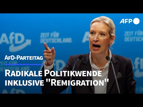 AfD: Weidel für radikalen Politik-Wechsel inklusive "Remigration" | AFP