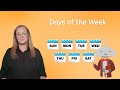 Days of the Week - American Sign Language for Kids!