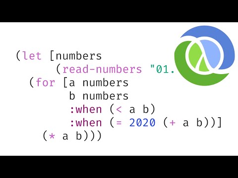 Advent of Code 2020 Day 1 Report Repair in Clojure (for list comprehension)