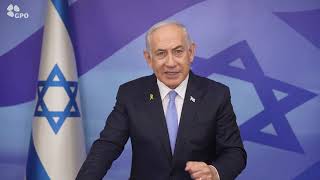 PM Netanyahu: "The antisemitic decision of the ICC in The Hague is a modern Dreyfus trial" (עדכוני משרד ראש הממשלה) - התמונה מוצגת ישירות מתוך אתר האינטרנט יוטיוב. זכויות היוצרים בתמונה שייכות ליוצרה. קישור קרדיט למקור התוכן נמצא בתוך דף הסרטון