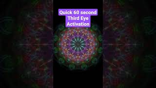 Quick 60 Second Third Eye Activation #shorts #spiritualawakening #meditation #energyactivation
