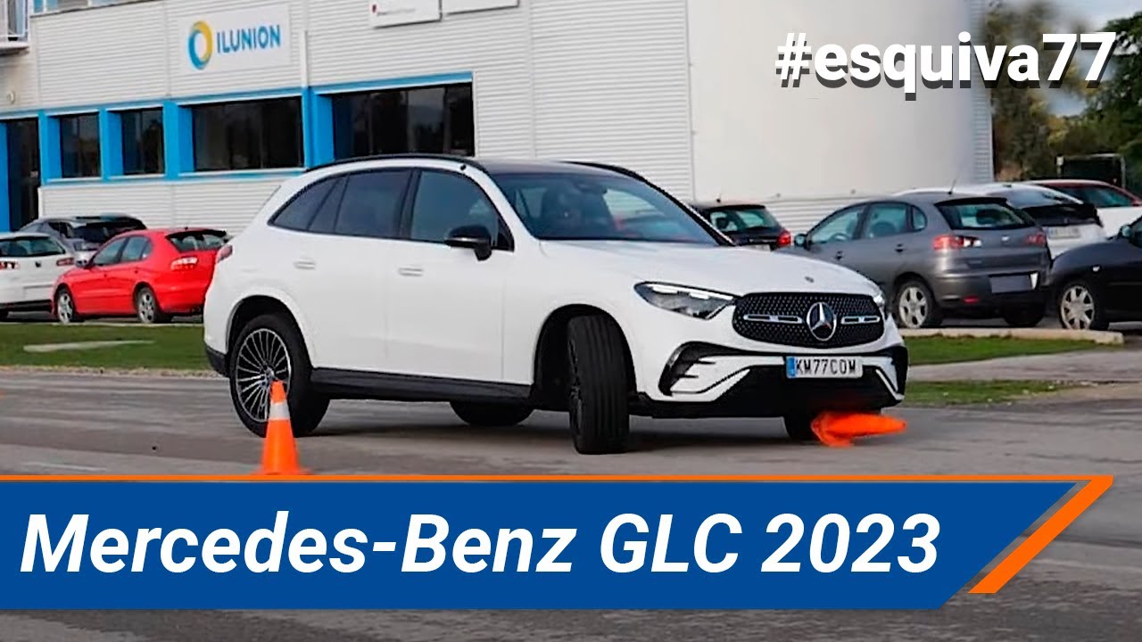 Mercedes-Benz GLC 2023 - Maniobra de esquiva (moose test) y eslalon (slalom) | km77.com facade placeholder