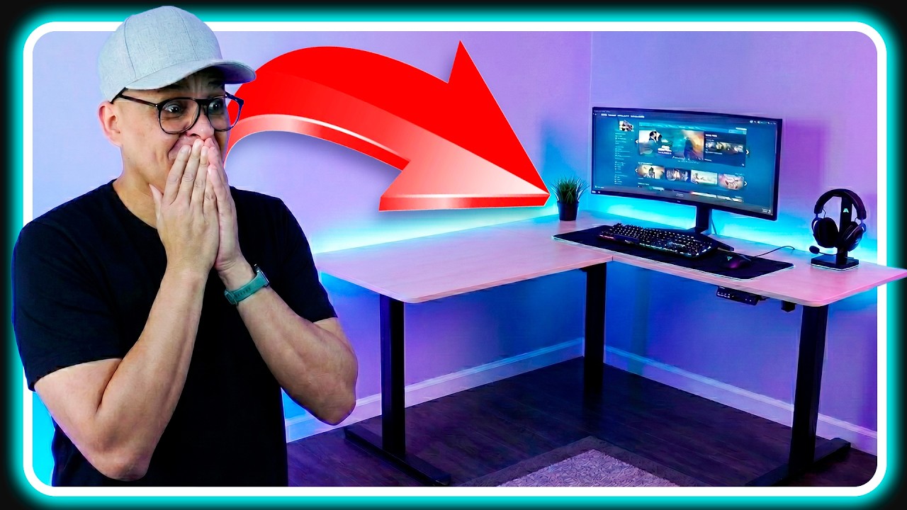 Peguei a mesa de SETUP que todos vão querer usar! Voce não fica assim na sua mesa! Mesa Comfy em L