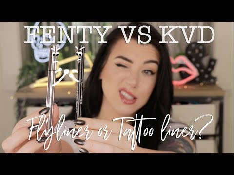 Fenty  FLYLINER vs Kat Von D Tattoo Liner