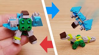 Mini LEGO Brachiosaurus and Pteranodon combiner transformer robot Branodon!