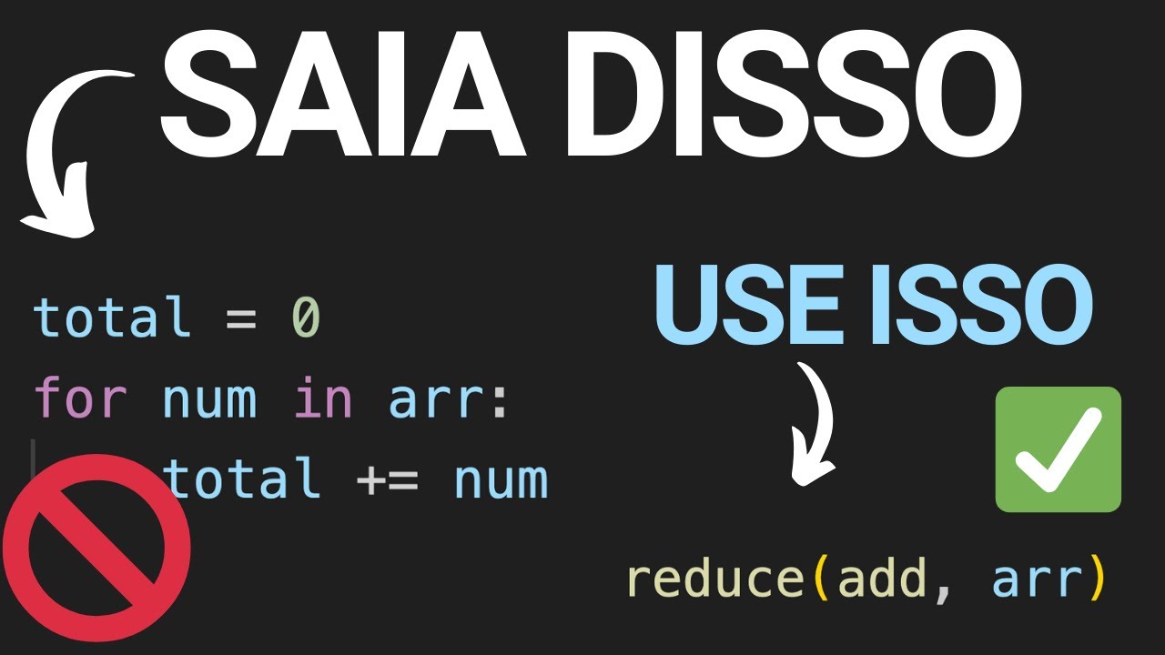 4 alternativas pra não usar FOR